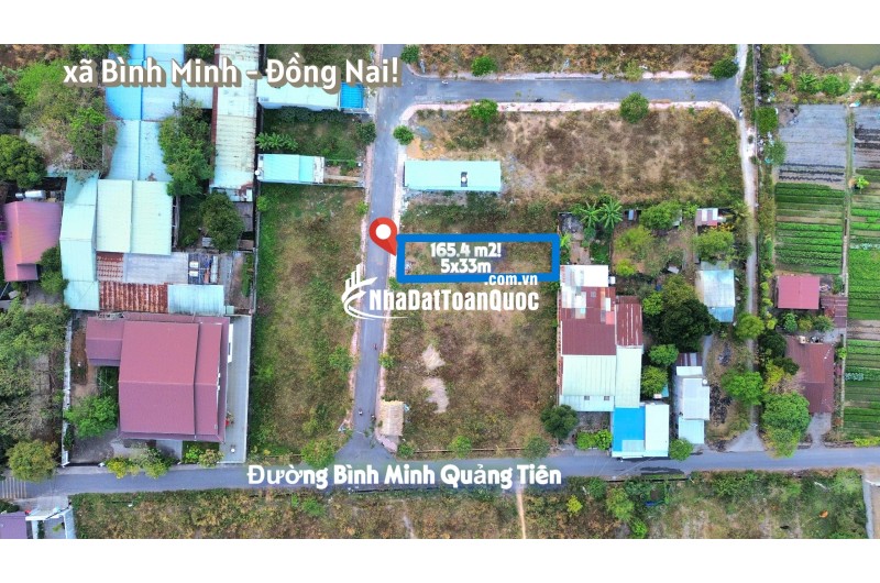 Bán lô đất gần chợ Trà Cổ - giá 1,35 tỷ 165m2, xã Bình Minh, Đồng Nai